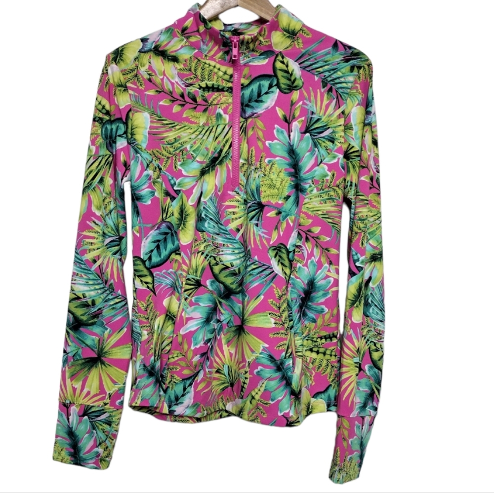 Tommy Bahama Active Tropical Print Quarter Zip Pullover